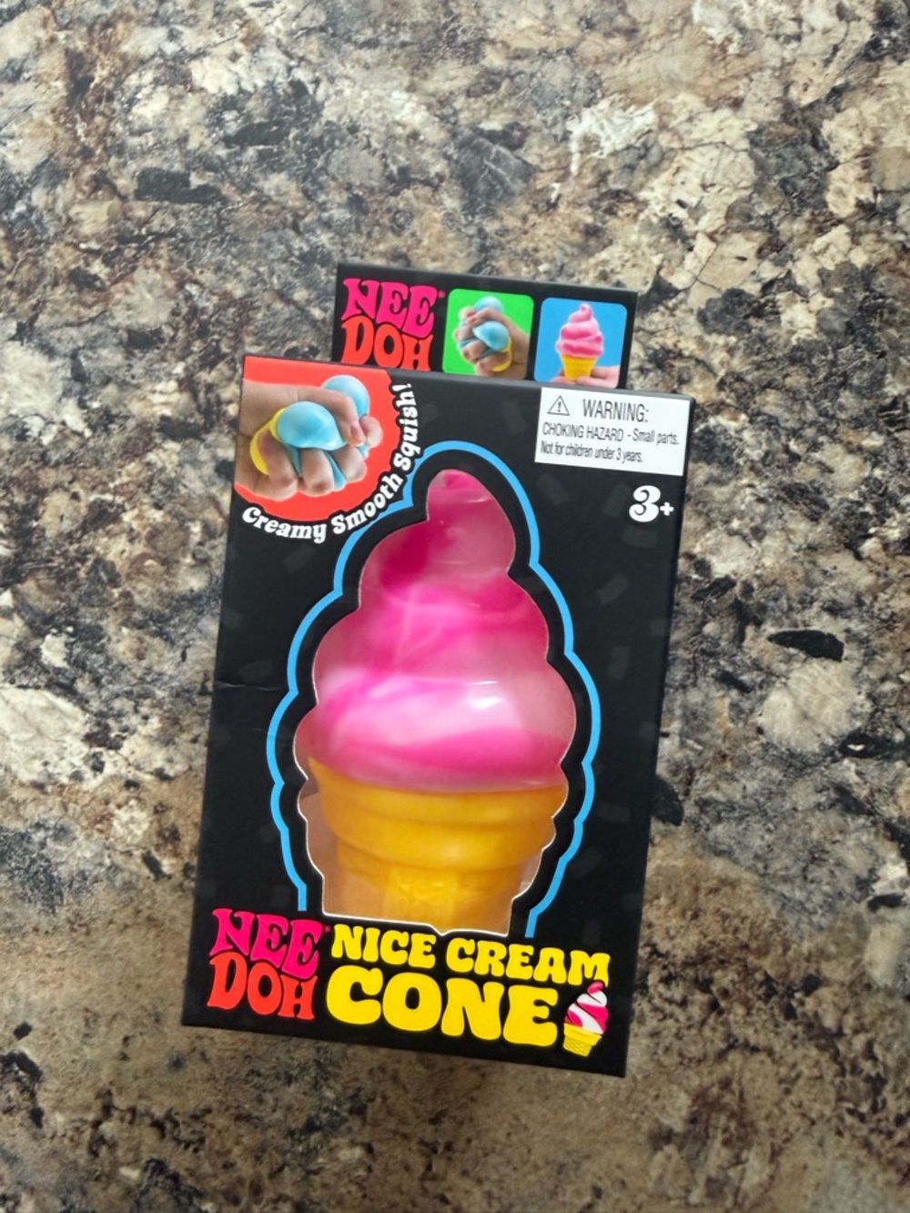 Pink & Yellow Nice Cream Cone Squishy Toy
